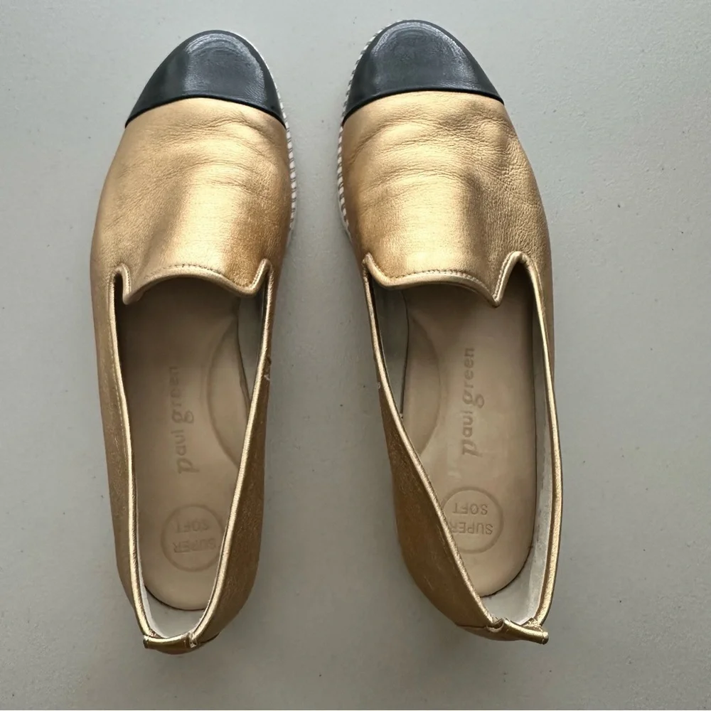 PAUL GREEN ‘Daniella’ Metallic Soft Leather Loafers Women’s Size 9.5 - Picture 7 of 12